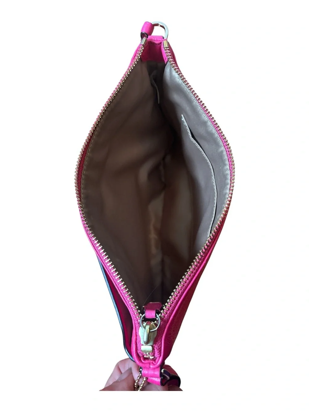 Coach Pebble Leather Crossbody - Fuchsia Pink with Gold Hardware